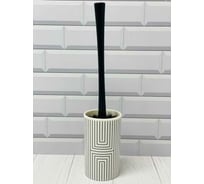 Ерш для туалета Swensa NORDEN белый/черный, пластик SWP-7024BLK-05
