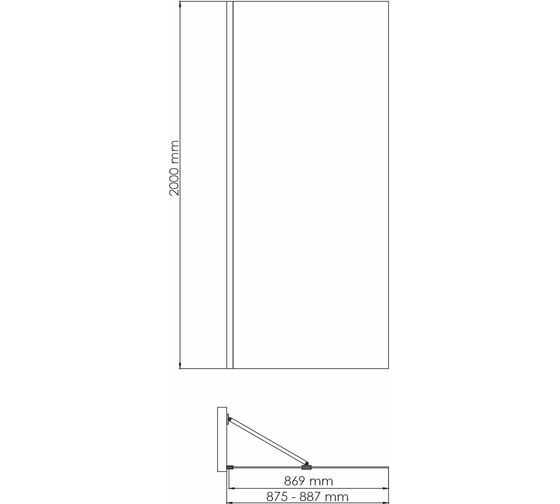 Душевая перегородка WasserKraft Aisch 55W39