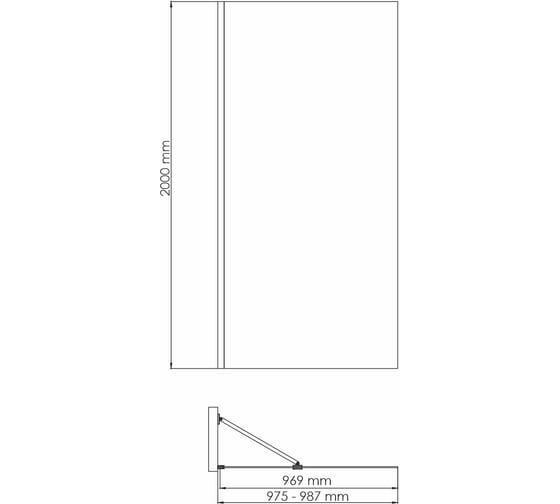 Душевая перегородка WasserKraft Aisch 55W44