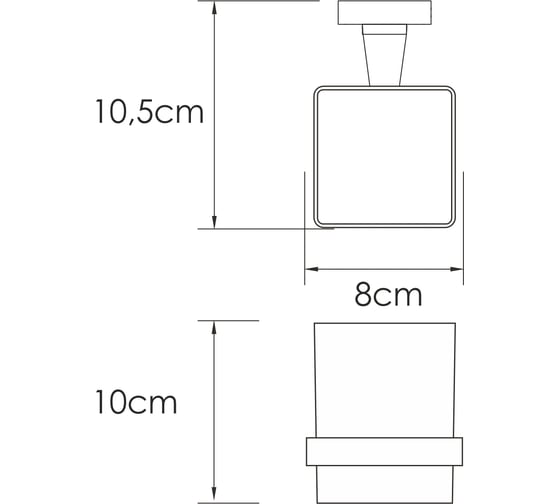 Подстаканник WasserKraft Rhin одинарный K-8728