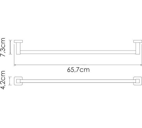 Держатель полотенец WasserKraft Rhin одинарный K-8730