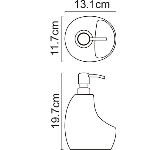Дозатор с емкостью для губки WasserKraft K-8099BLACK