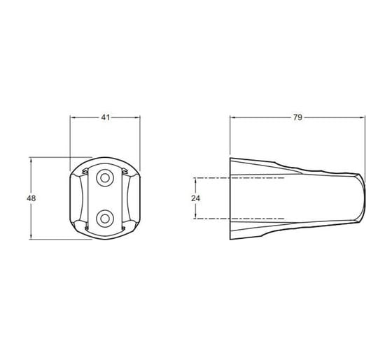 Держатель душевой лейки JACOB DELAFON ABS E75075-CP