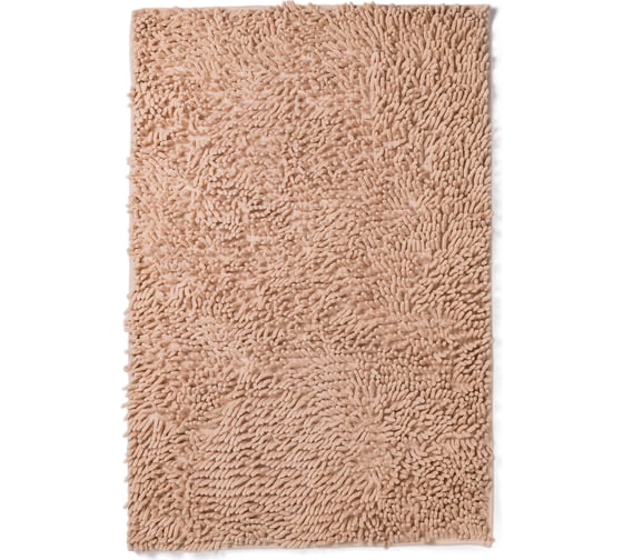 Коврик для ванной комнаты AquaDomer "Макароны", 80х120 Beige бежевый Beige80120 1