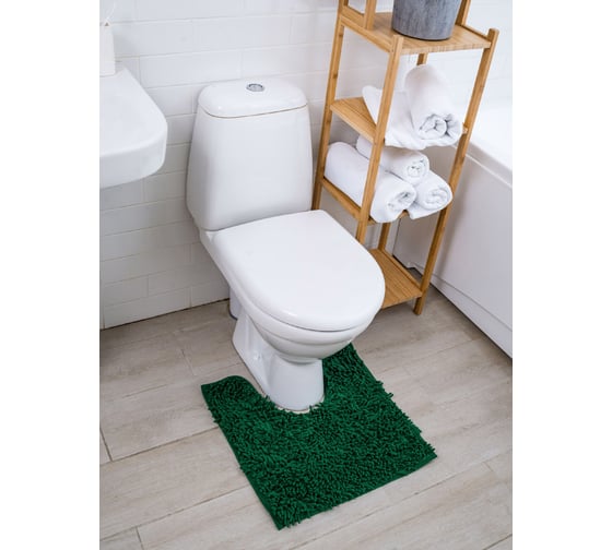 Коврик с вырезом AquaDomer "Макароны", 50х50 Green зеленый Green5050