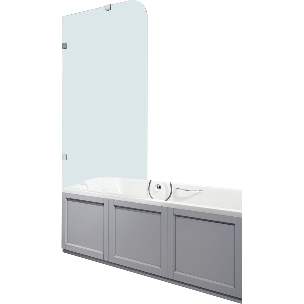 Штора на ванну РусАк Комфорт 700x1450, стекло 6 мм ШС6-70-145 ...