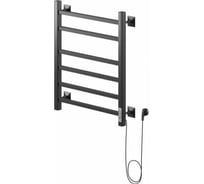 Электрический полотенцесушитель Ника кабельный STEP-2 60/40 RAL9005 черный матовый правый тэн STEP-2 60/40 черн мат прав