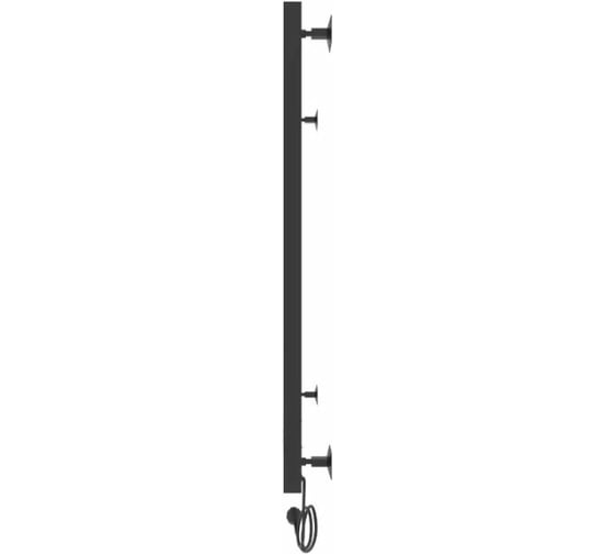 Электрический полотенцесушитель Ника кабельный STEP-2 80/40 RAL9005 черный матовый левый тэн STEP-2 80/40 черн мат лев