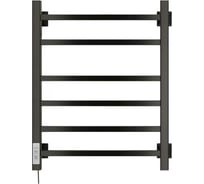 Электрический полотенцесушитель Ника кабельный STEP-2 60/50 RAL9005 черный матовый левый тэн STEP-2 60/50 черн мат лев