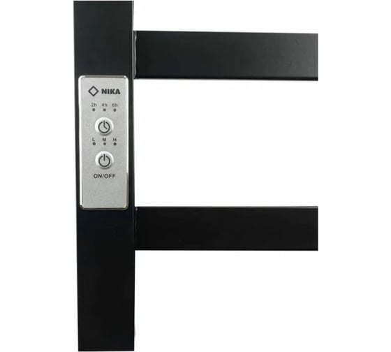 Электрический полотенцесушитель Ника кабельный STEP-3 100/50 RAL9005 черный матовый левый тэн STEP-3 100/50 черн мат лев