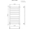 Электрический полотенцесушитель Ника кабельный STEP-3 100/50 RAL9005 черный матовый левый тэн STEP-3 100/50 черн мат лев 3