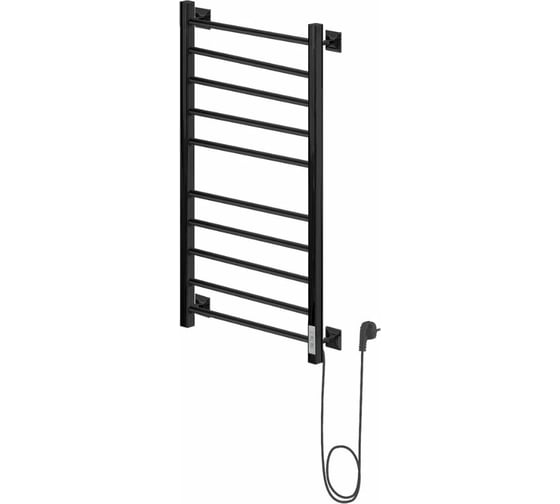 Электрический полотенцесушитель Ника кабельный STEP-3 100/50 RAL9005 черный матовый правый тэн STEP-3 100/50 черн мат прав
