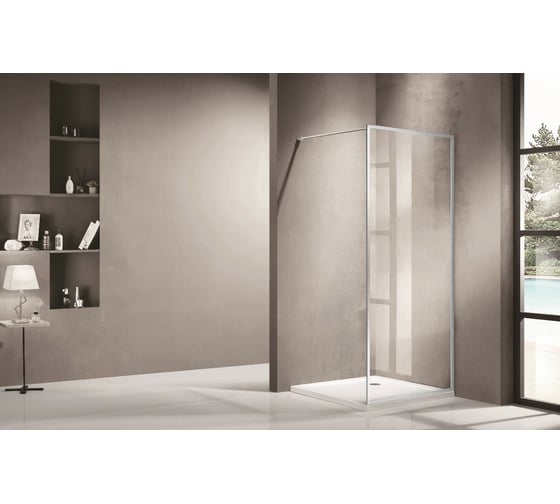Душевая перегородка Azario RICHMOND 6310 Walk-in 800x2000, стекло прозрачное, 6 мм профиль AZNAG6310800silver
