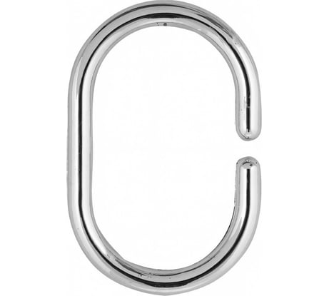 Кольца Рыжий кот пластиковые, овальные, 12 шт., хром 103950