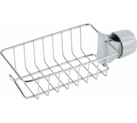 Держатель регулируемый для мыла, губки Рыжий кот на кран, 23,5x10,5x5,5 см (металл) 104264