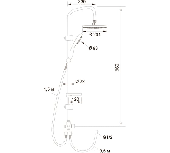 Семейный душ LATUNO L80042 EAN 1600000797710