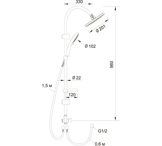 Семейный душ LATUNO L80036 EAN 1600000797222