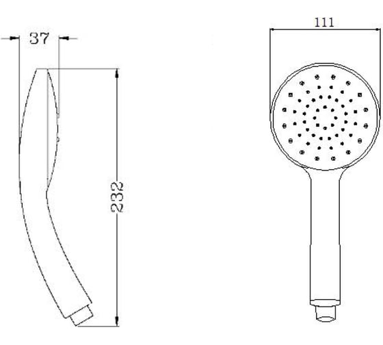 Душевая лейка LATUNO L80004B EAN 1600000797086