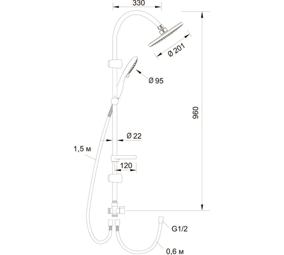 Семейный душ LATUNO L80041 EAN 1600000797314