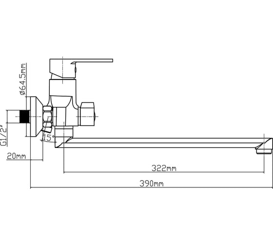 Комплект смесителя для ванны/душа LATUNO L10504 EAN 1600000797604