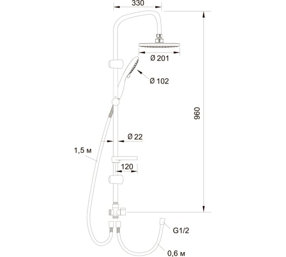Семейный душ LATUNO L80035 EAN 1600000797215