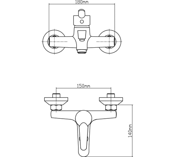 Комплект смесителя для ванны/душа LATUNO L10403, EAN 1600000797536