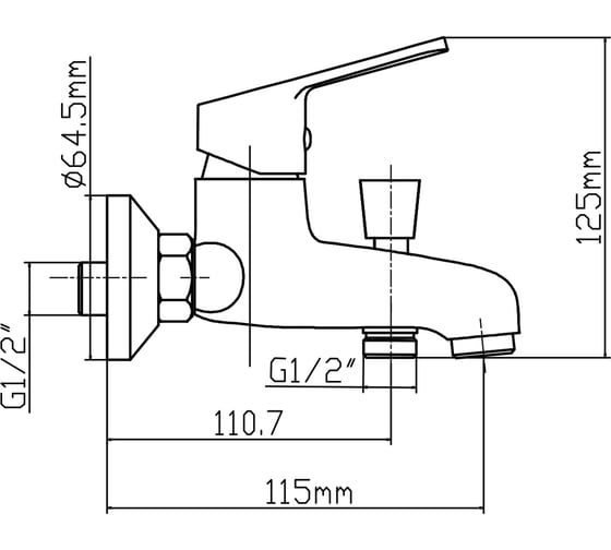 Комплект смесителя для ванны/душа LATUNO L10403, EAN 1600000797536