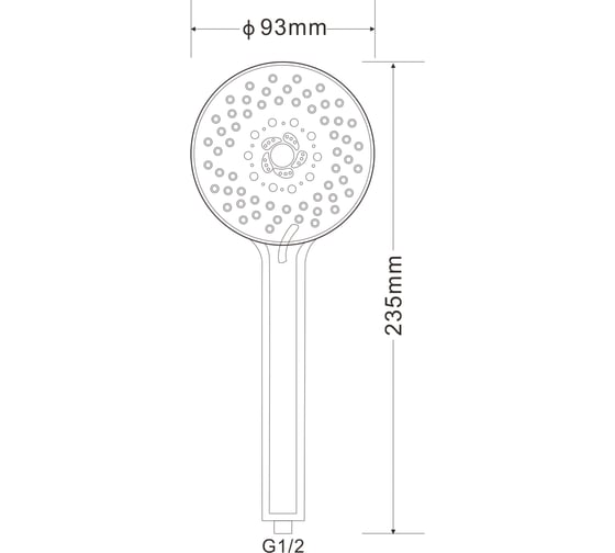 Душевая лейка LATUNO L80013B EAN 1600000797178