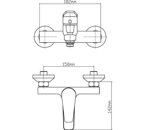 Комплект смесителя для ванны/душа LATUNO L10303 EAN 1600000797475