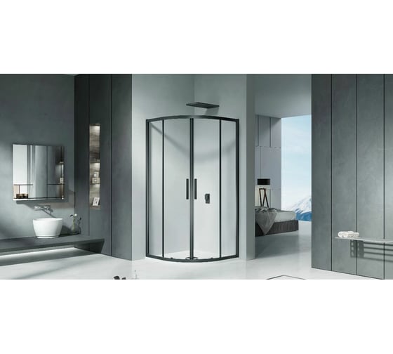 Душевое ограждение GooD DooR COFE R-90-C-B КФ00002