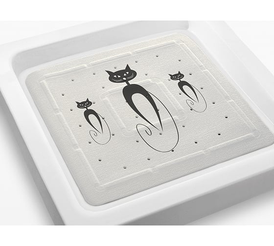 Коврик в душевую кабину Bacchetta 55x55 см, Cats 4820