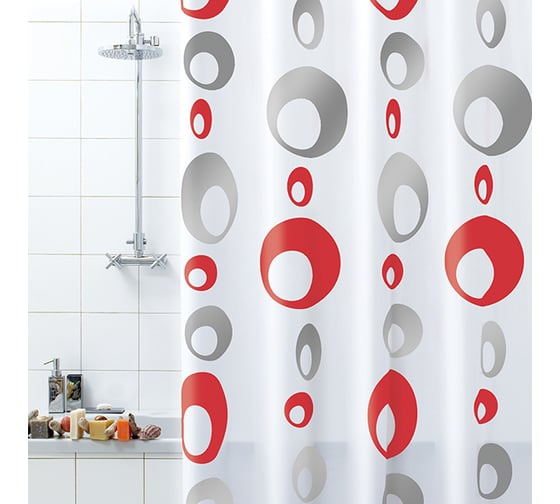 Шторка в ванную комнату Bacchetta 180x200 см, Bolle, серый 6899