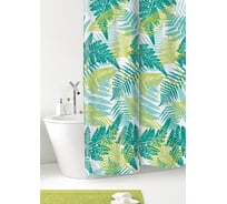Шторка в ванную комнату Bacchetta 180x200 см, Foliage, зеленый 7835