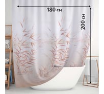 Шторка в ванную комнату Bacchetta 180x200 см, Canneto, коричневый 3004
