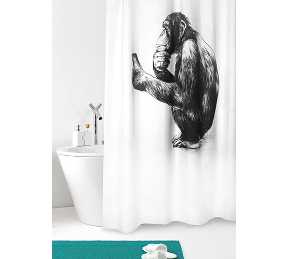 Шторка в ванную комнату Bacchetta 180x200 см, Monkey 7827 1