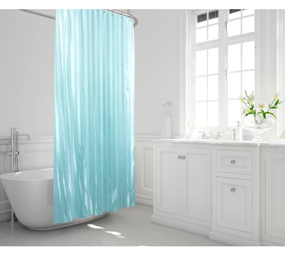 Шторка в ванную комнату Bacchetta 180x200 см, Rigone, зеленый 3213 1