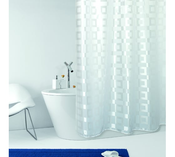 Шторка в ванную комнату Bacchetta 240x200 см, Dama, белый 6895 1