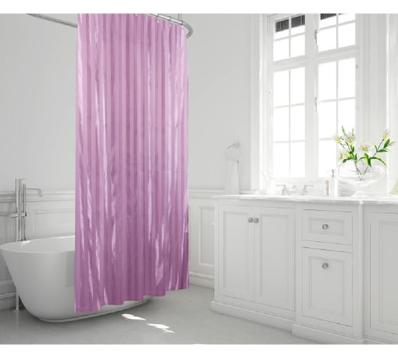 Шторка в ванную комнату Bacchetta 240x200 см, Rigone, лиловый 6042 1