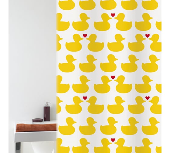 Штора для ванн Bacchetta 180x200 см, Bath Duck, желтый 6030