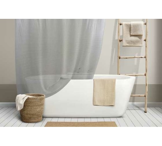 Шторка для ванной Meiwa 182x182 см, Pebbles, серый 10159 1
