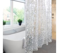 Шторка для ванной Meiwa 182x182 см, Vision, прозрачный 7862