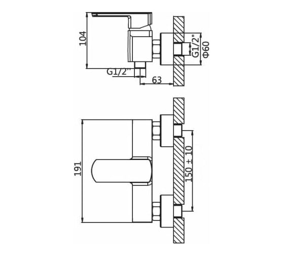 Смеситель для душа AV Engineering Lt AVHLN5-A096-699