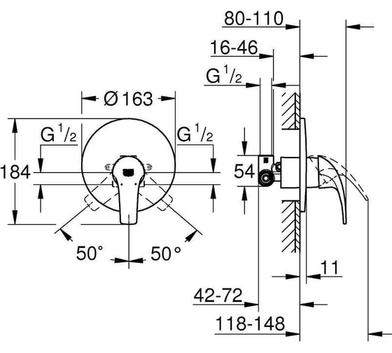 Смеситель для душа Grohe Start Curve 29114000