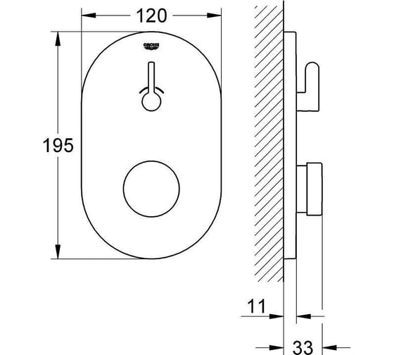 Автоматический cмеситель для душа Grohe Eurosmart Cosmopolitan T 36321000