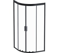 Душевое ограждение AM.PM Gem 1/4 Rond 90x90 стекло прозрачное, профиль черный матовый, без поддона W90G-401-090BT