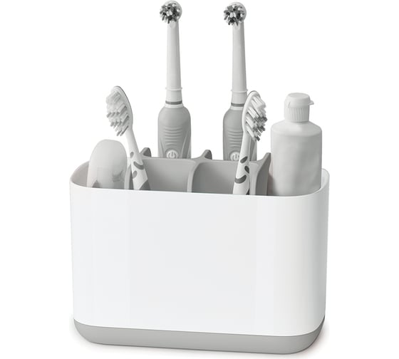 Органайзер для зубных щеток Joseph Joseph EasyStore, 13x9.5x17.5 см, бело-серый 70510