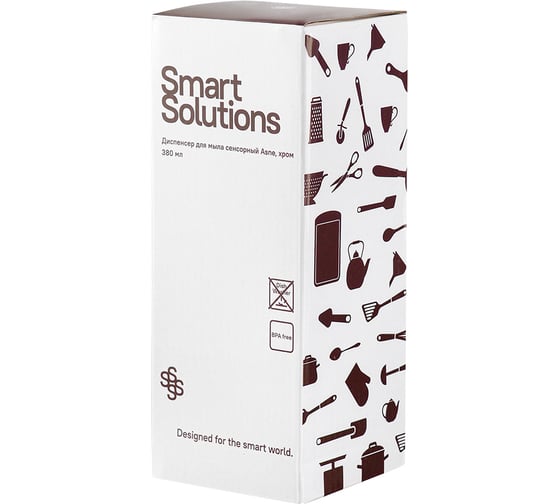 Сенсорный диспенсер для мыла Smart Solutions Asne, 380 мл, хром WNM-SS-DSPASN-ABS-CHR