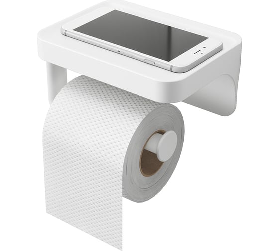 Держатель для туалетной бумаги с полочкой Umbra Flex, белый 1014159-660