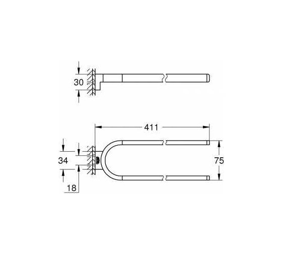 Держатель для полотенца GROHE Selection двойной, никель глянец 41059BE0