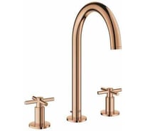 Смеситель для раковины GROHE Atrio New двухвентильный, на 3 отверстия, L-Size, теплый закат глянец 20008DA3